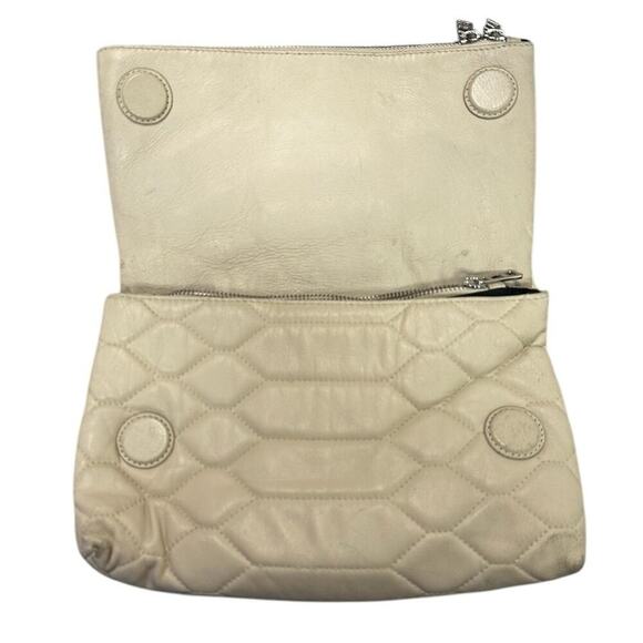 Zadig & Voltaire Cream Quilted Clutch Handbag - Picture 2 of 10